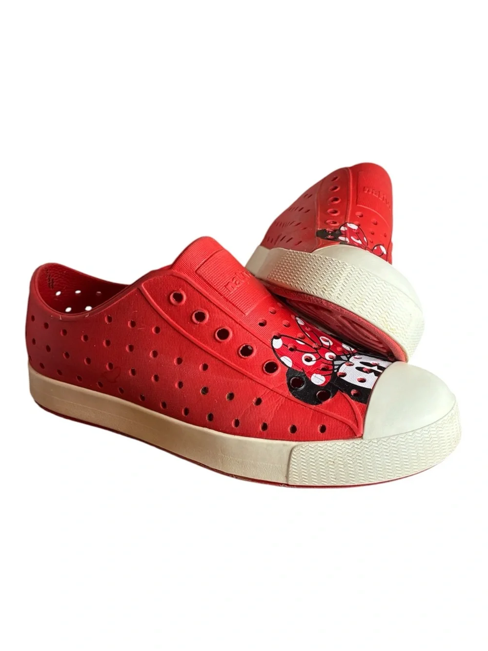 Size J3 Disney Parks x Native Shoes Jefferson Minnie Mouse slip-on water shoes